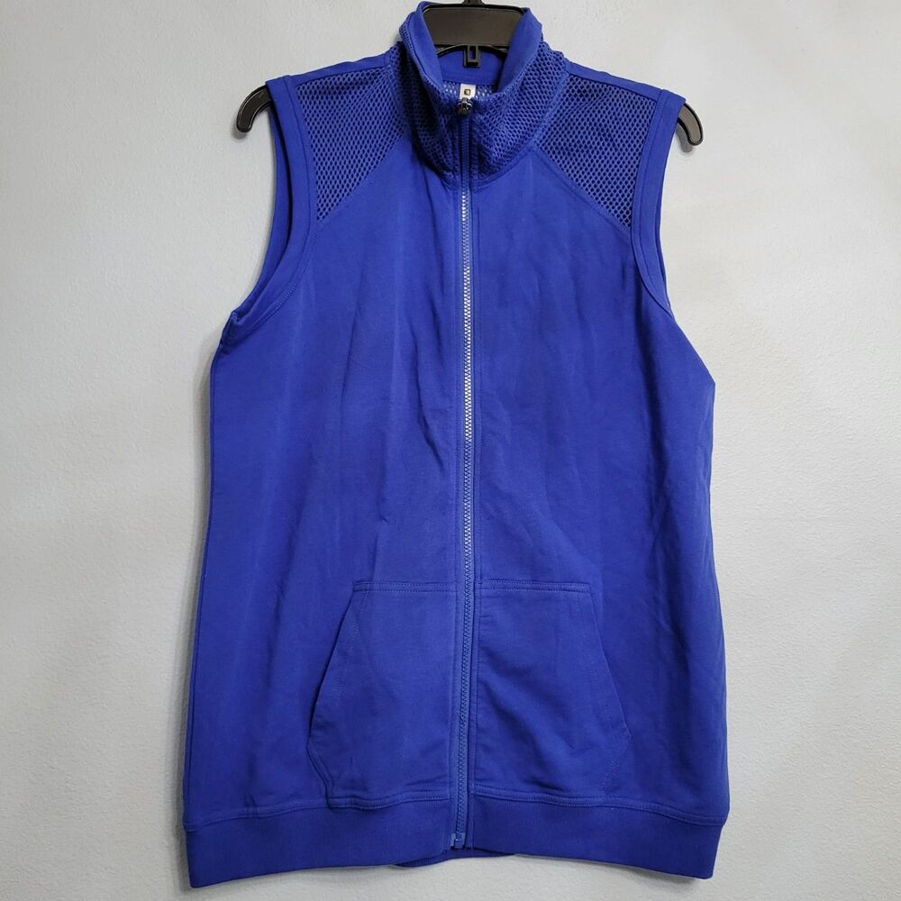 NWT Fabletics Temecula Vest Mesh Back Full Zip Womens LG Yoga Athleisure Sporty